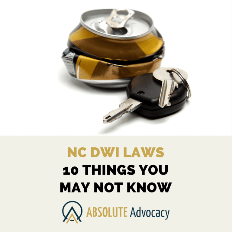 10 Things You May Not Know About North Carolina’s DWI Laws