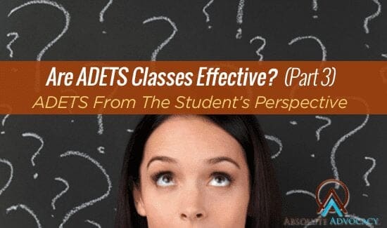 ADETS Classes - NC DWI Class Students